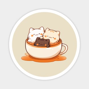 Cute kittens in the cup Magnet